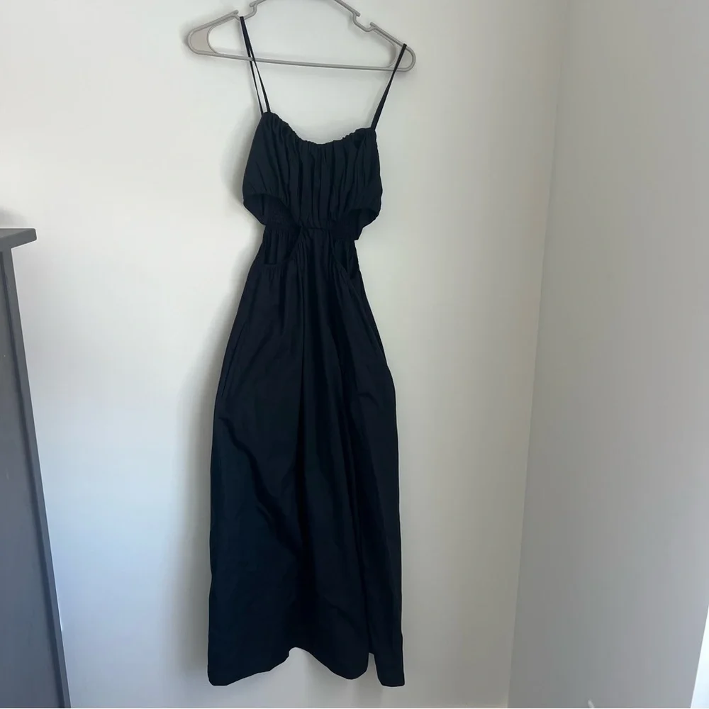 Abercrombie Bubble Top Cutout Black Maxi Dress Women's Medium